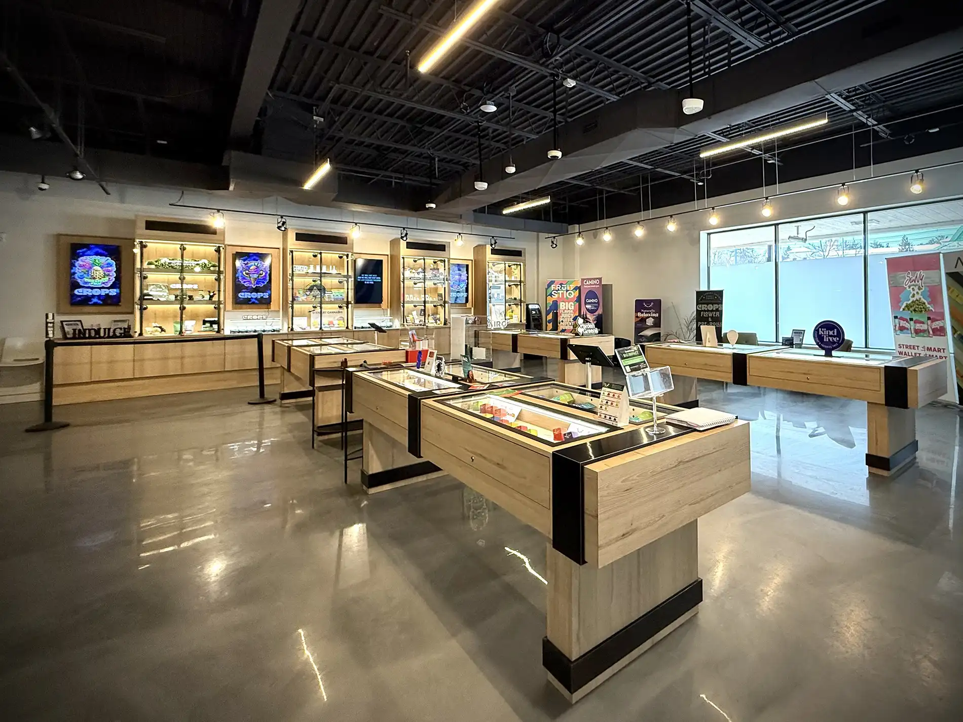 Interior of Sumerset Bloc Store with clean modern interior design and slick display cases