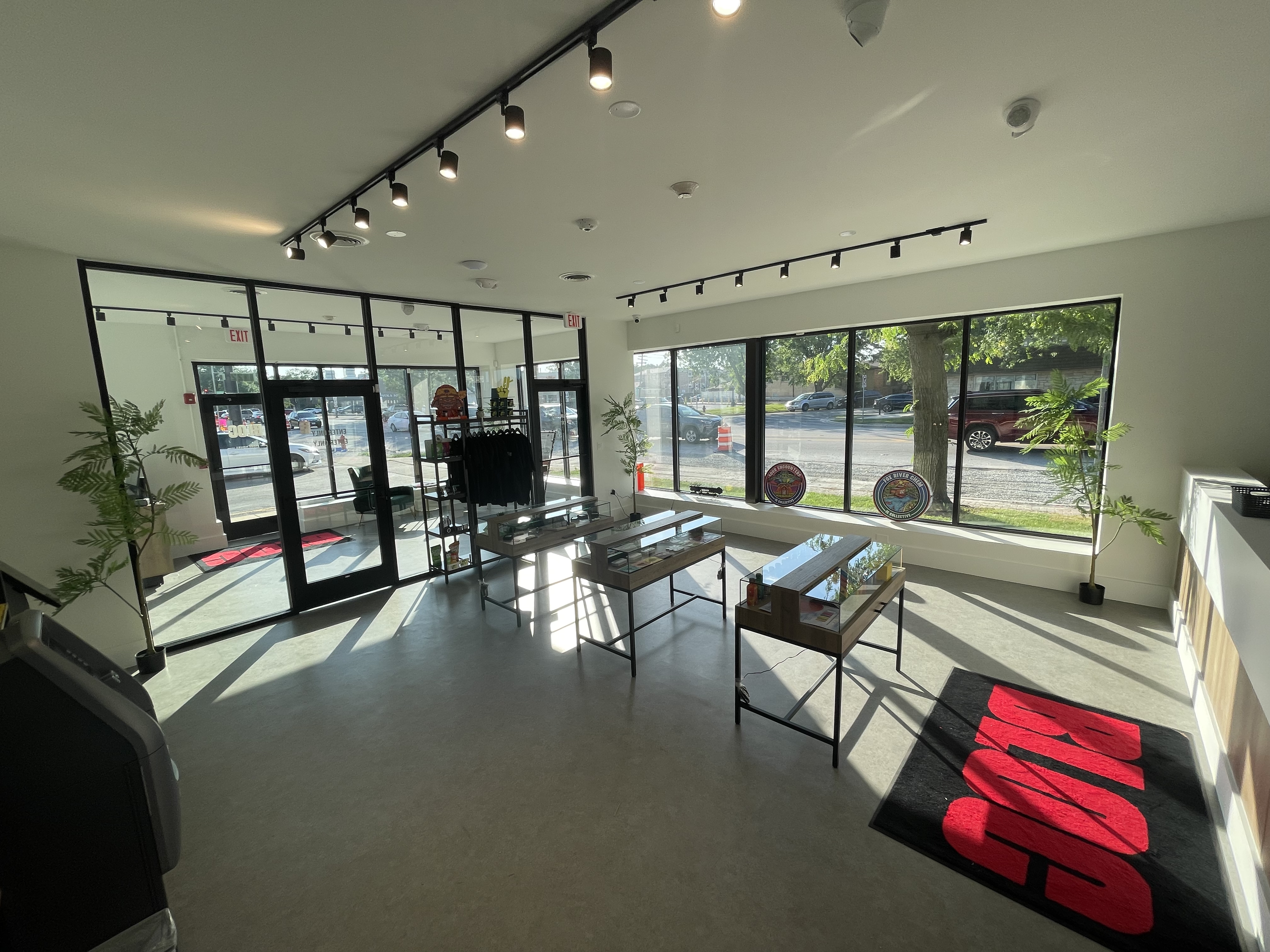 Interior of Sumerset Bloc Store with clean modern interior design and slick display cases