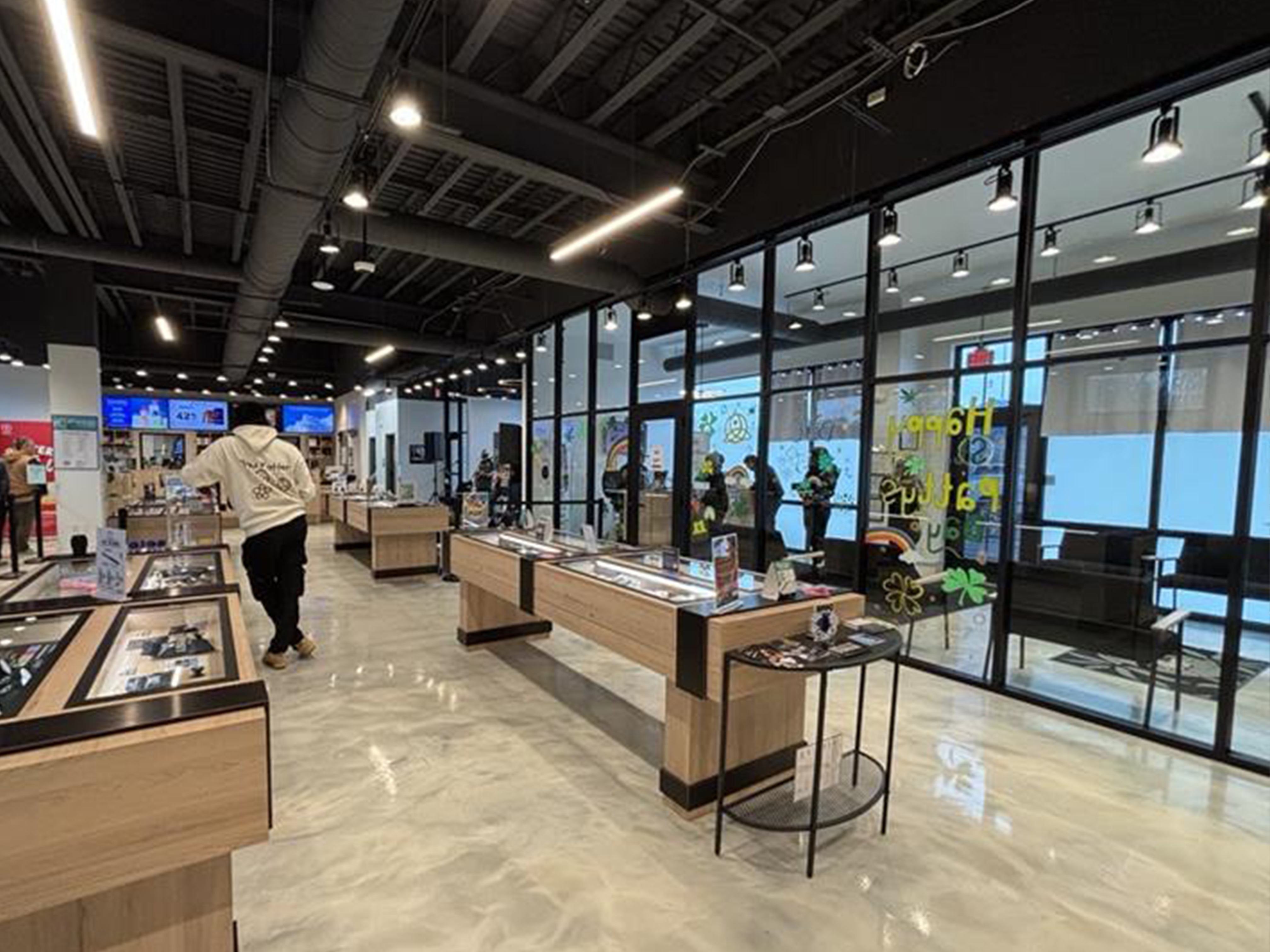 Interior of Sumerset Bloc Store with clean modern interior design and slick display cases