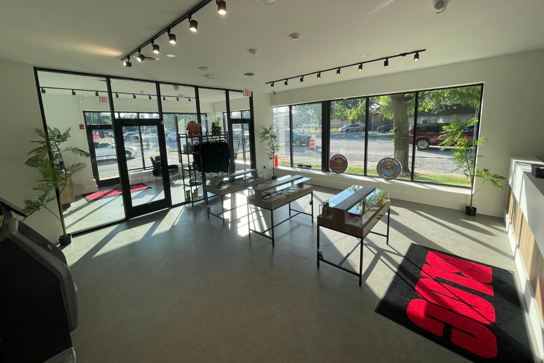 Interior of Sumerset Bloc Store with clean modern interior design and slick display cases