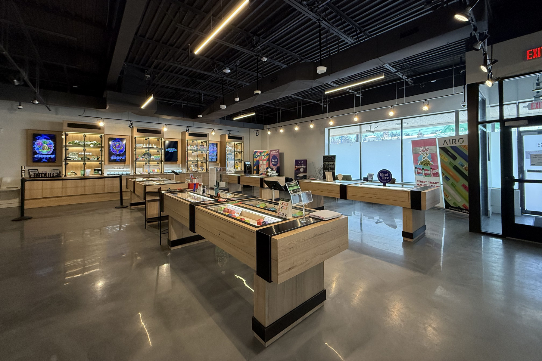 Interior of Sumerset Bloc Store with clean modern interior design and slick display cases